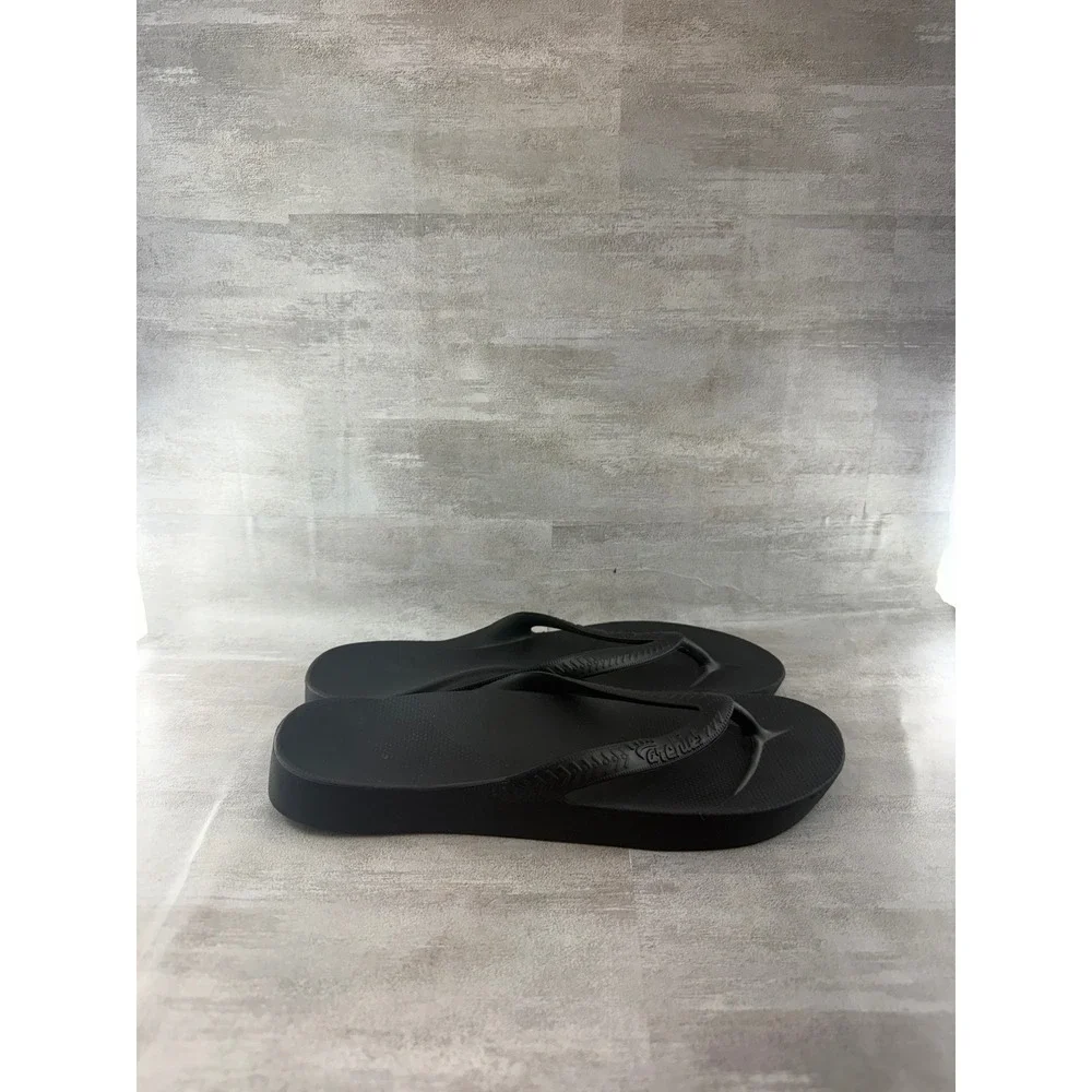 Archies High Arch Support Flip Flops Black Orthotic Recovery Sandals W11 M10
